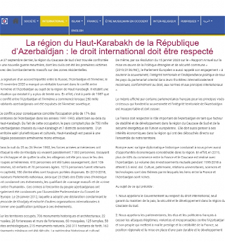 Французские адвокаты требуют соблюдениямеждународного права в Нагорном Карабахе