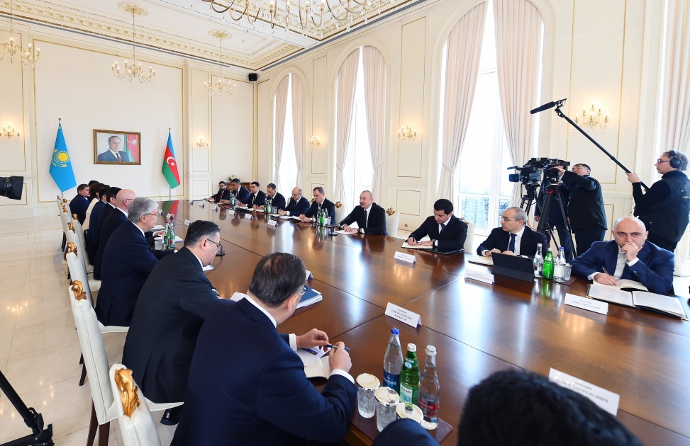 Началось первое заседание Высшего межгосударственного совета Азербайджана и Казахстана