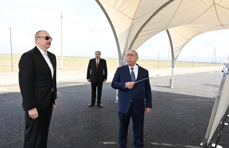 Президент Ильхам Алиев посетил Гаджигабульский район