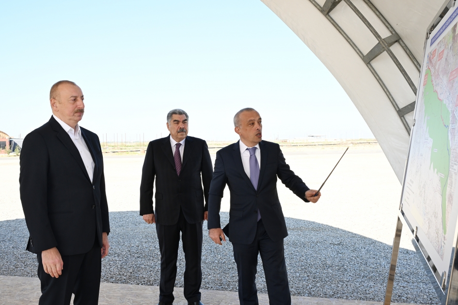 Президент Ильхам Алиев дал старт реконструкции Ширванского оросительного канала в Гаджигабульском районе   БУДЕТ ОБНОВЛЕНО