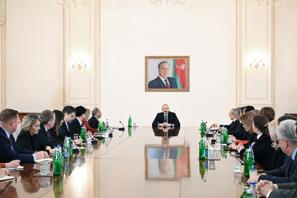 Президент Ильхам Алиев принял делегацию Торговой палаты США