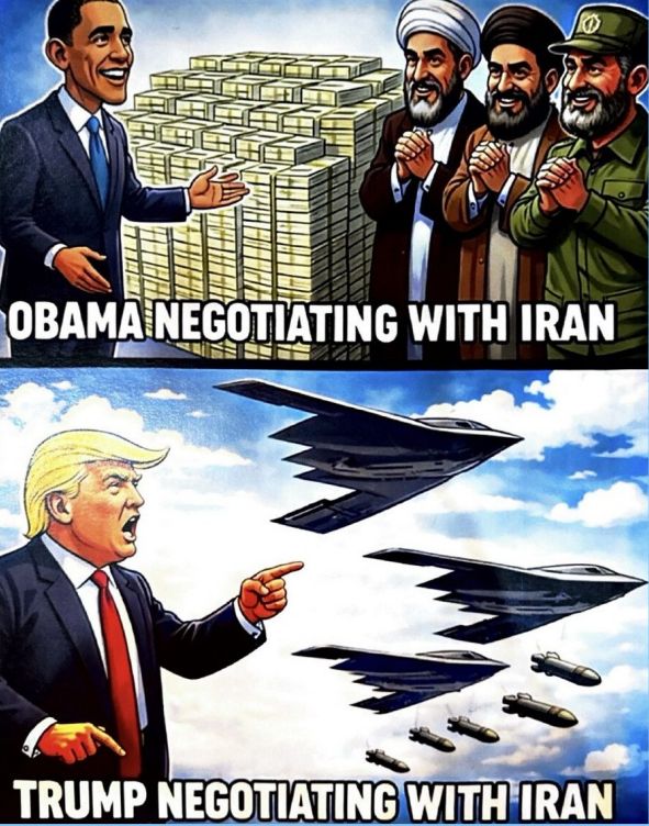 Трамп мемом показал, как он и Обама по-разному ведут переговоры с Ираном