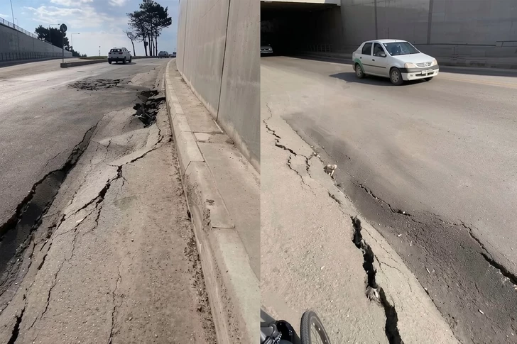 Дождь размыл бакинские дороги