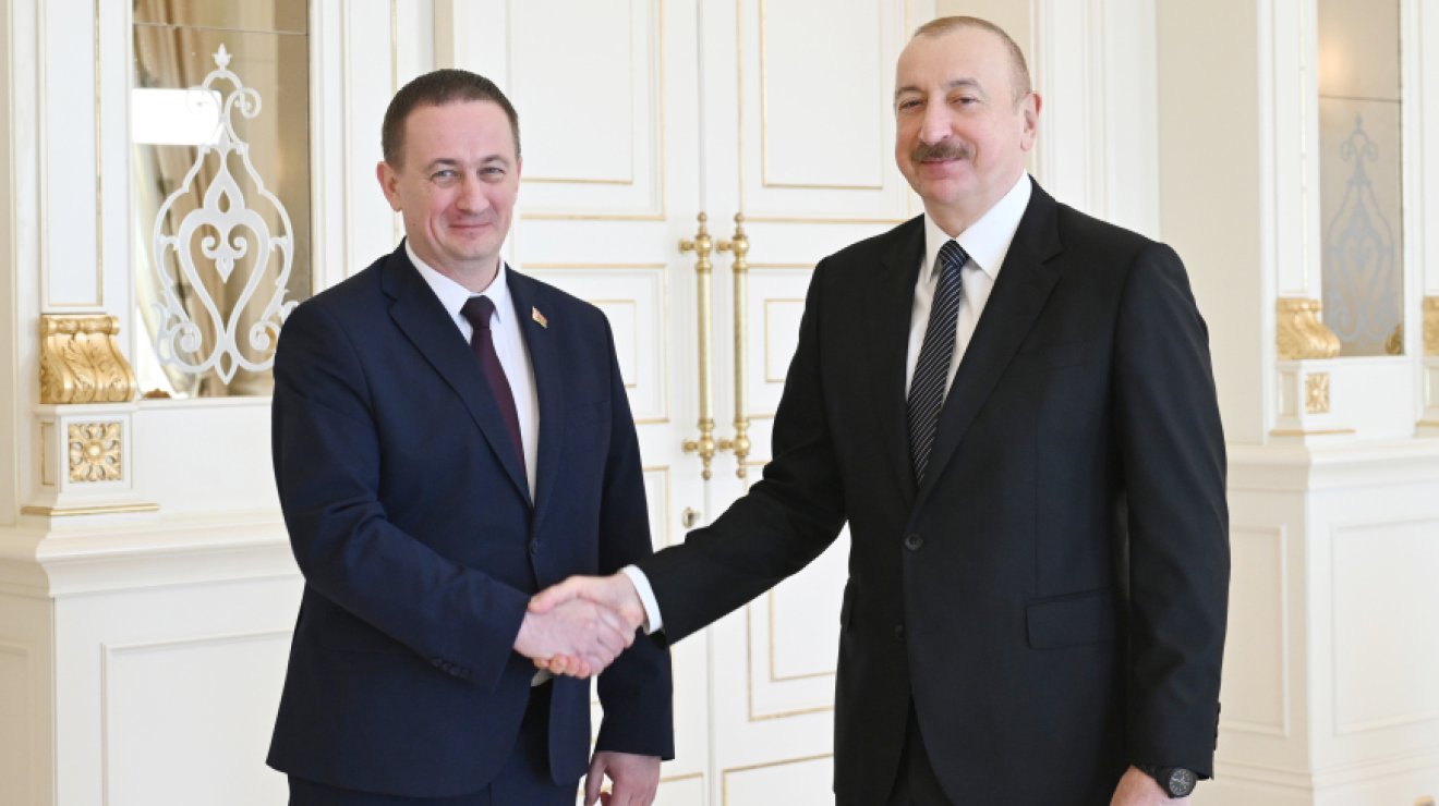 Президент Азербайджана Ильхам Алиев принял премьер-министра Беларуси