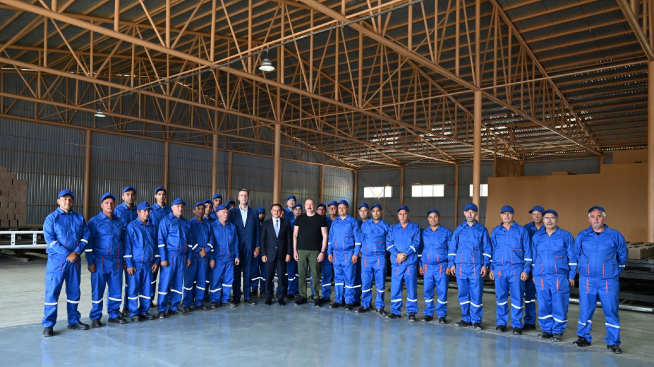 Состоялось открытие Ходжалинского кирпичного завода