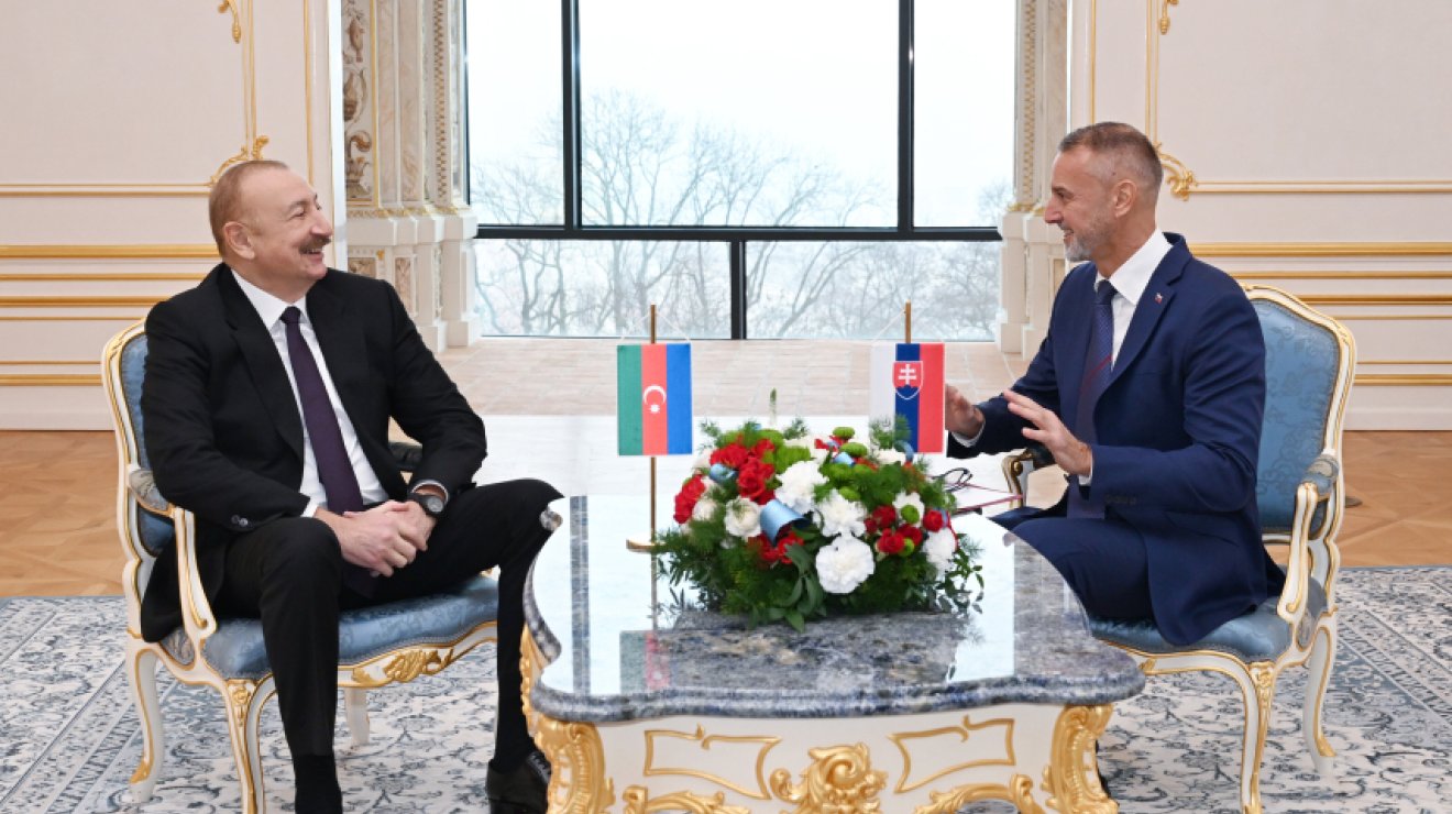 Президент Азербайджана провёл с председателем Нацсовета Словакии встречи один на один и в расширенном составе