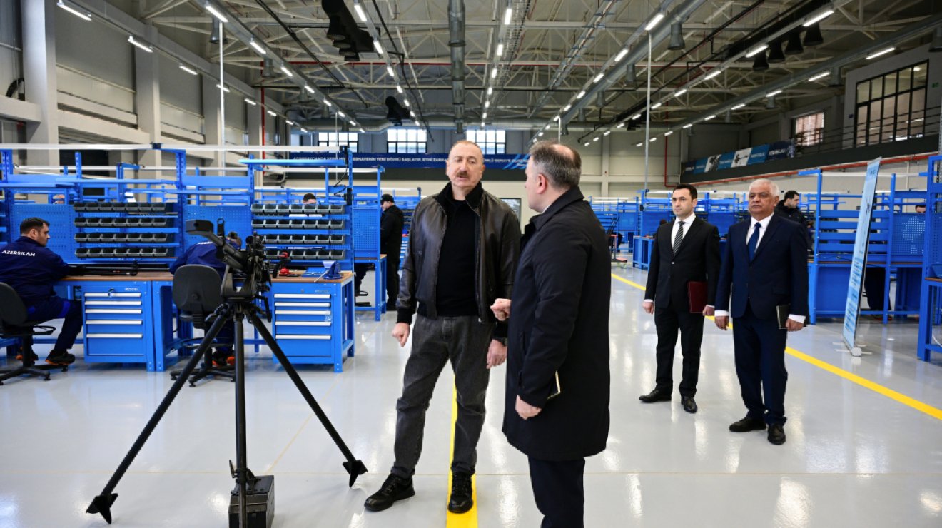 Президент Ильхам Алиев принял участие в открытии после реконструкции Тертерского электромеханического завода