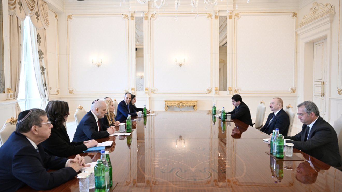 Президент Ильхам Алиев принял делегацию Конференции президентов крупнейших американских еврейских организаций США