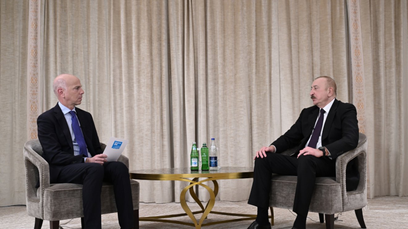 Президент Ильхам Алиев в Мюнхене дал интервью телеканалу France 24