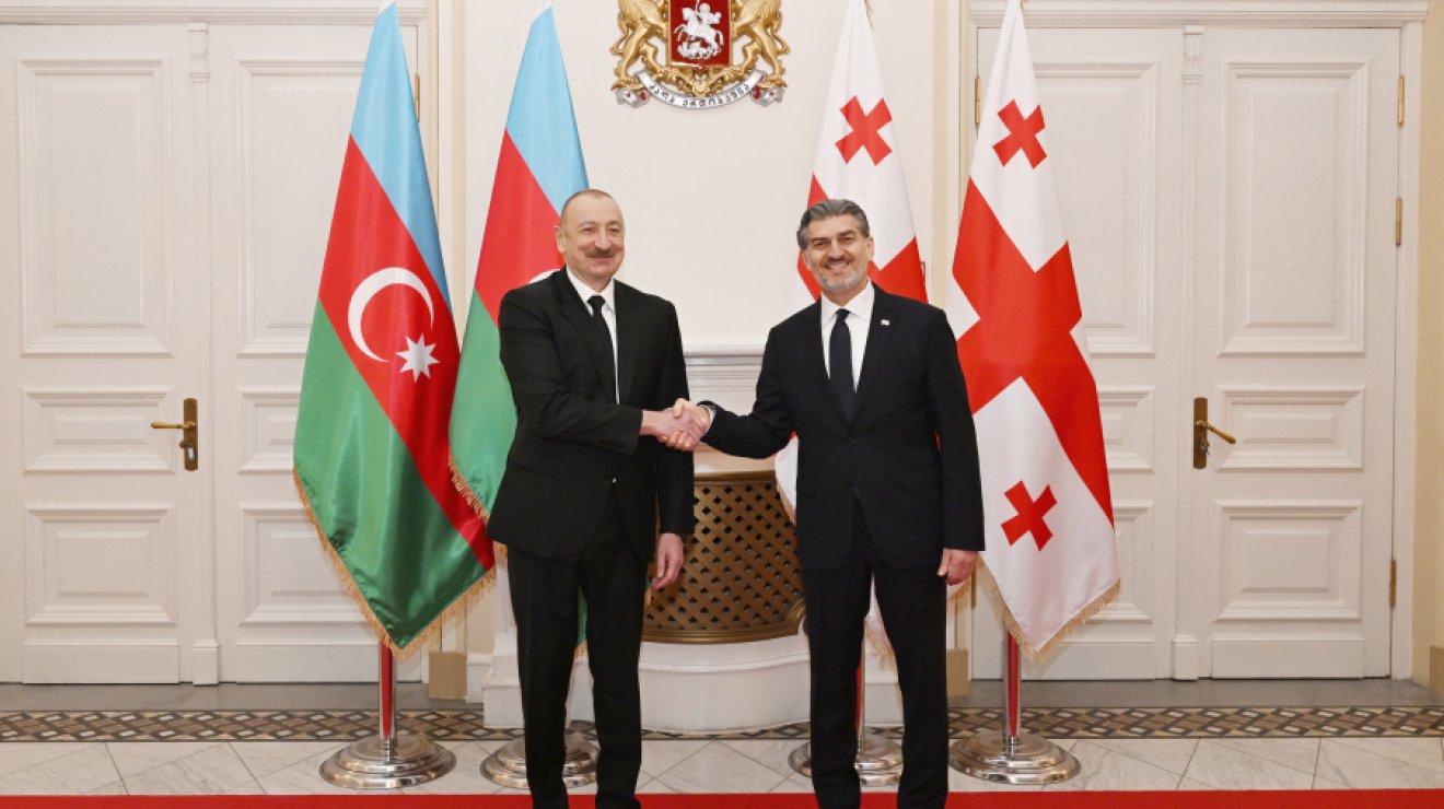 Состоялась встреча Президента Ильхама Алиева с Президентом Грузии Михеилом Кавелашвили один на один