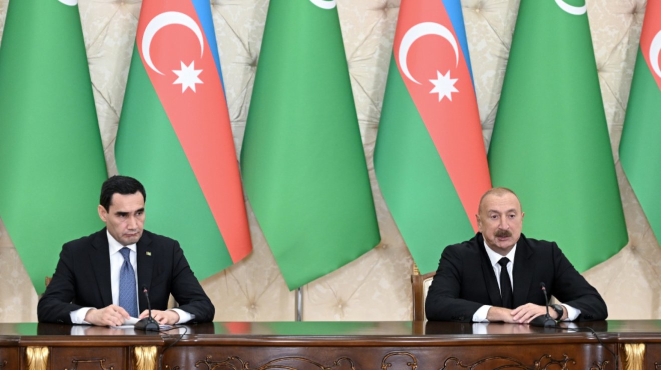 Президенты Азербайджана и Туркменистана выступили с заявлениями для прессы
