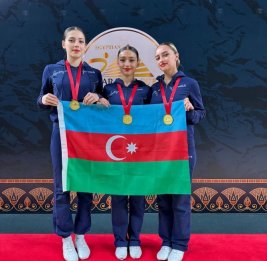 Азербайджанские аэробные гимнасты завоевали золотые медали в Египте