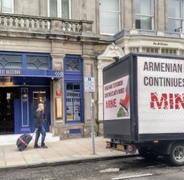 В столице Шотландии Эдинбурге проведена информационная акция, отражающая минный террор со стороны Армении