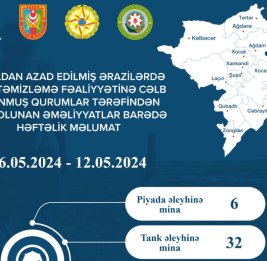 ANAMA: На прошлой неделе обезврежено 358 неразорвавшихся боеприпасов
