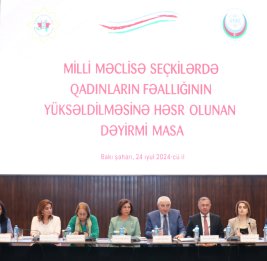 Прошел круглый стол, посвященный повышению активности женщин на выборах в Милли Меджлис 