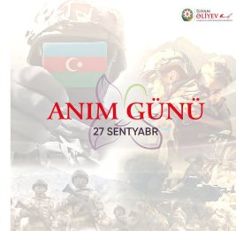 Президент Ильхам Алиев поделился публикацией в связи с 27 Сентября - Днем памяти