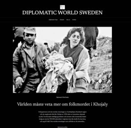 Diplomatic World Sweden посвятил статью трагедии в Ходжалы