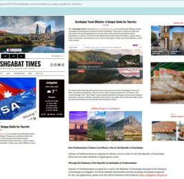 Портал Аshgabattimes опубликовал на своем веб-сайте статью о платформе Azerbaijan.Travel