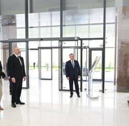 Президент Ильхам Алиев и первая леди Мехрибан Алиева приняли участие в открытии Шушинского лечебно-оздоровительного центра