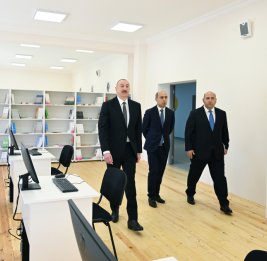 Президент Ильхам Алиев принял участие в открытии здания Кенгерлинской сельской полной средней школы в Агдамском районе