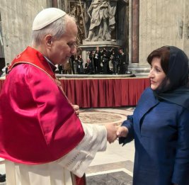 Председатель Милли Меджлиса Сахиба Гафарова приняла участие в церемонии интронизации Папы Римского
