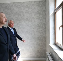 Президент Ильхам Алиев принял участие в открытии села Бейлик Лачинского района