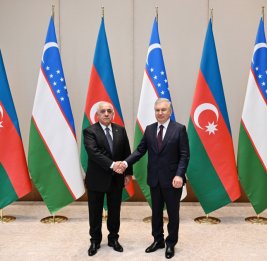 Премьер-министр Али Асадов встретился в Ташкенте с Президентом Узбекистана Шавкатом Мирзиёевым