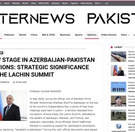 Internews Pakistan написал об азербайджано-пакистанских отношениях на фоне важности Лачинского саммита