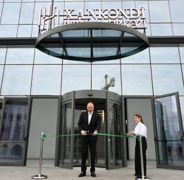 Президент Ильхам Алиев принял участие в открытии бизнес-центра «Ханкенди»