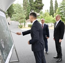 Президент Ильхам Алиев осмотрел территорию, выбранную для строительства канатной дороги Ханкенди - Шуша