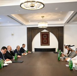 Президент Азербайджана Ильхам Алиев принял в Ханкенди министра промышленности и передовых технологий Объединенных Арабских Эмиратов