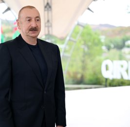 Президент Ильхам Алиев встретился с жителями поселков Гырмызы Базар, Гадрут и села Сос