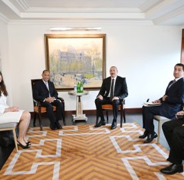Президент Ильхам Алиев встретился в Нью-Йорке со старшим вице-президентом Торговой палаты США