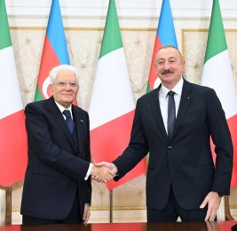 Президенты Азербайджана и Италии выступили с заявлениями для прессы