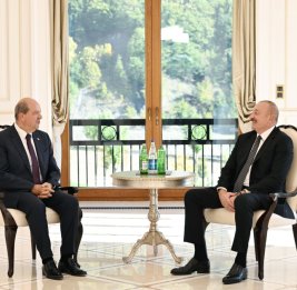Президент Азербайджана Ильхам Алиев встретился в Габале с Президентом Турецкой Республики Северного Кипра