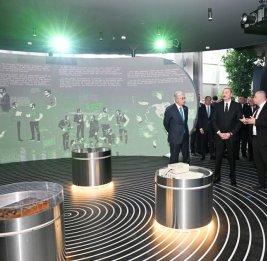 Президент Ильхам Алиев и Президент Касым-Жомарт Токаев посетили Международный центр искусственного интеллекта Alem.ai в Астане