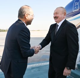 Президент Азербайджана Ильхам Алиев прибыл с визитом в Узбекистан