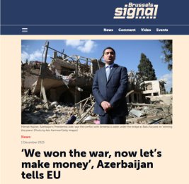 На портале Brussels Signal опубликована статья об азербайджано-армянских отношениях, мирных процессах и возможностях сотрудничества в регионе