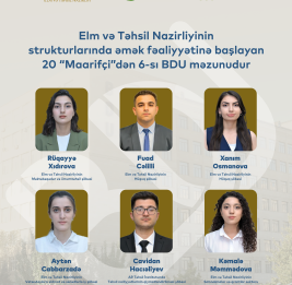 6 выпускников БГУ, прошедших третьюпрограмму «Maarifçi», началиработать в структурах Министерства науки и образования