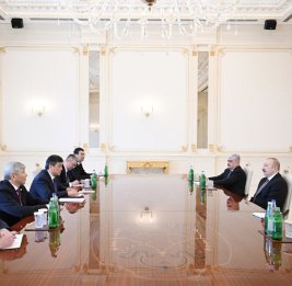 Президент Ильхам Алиев принял делегацию Кыргызстана