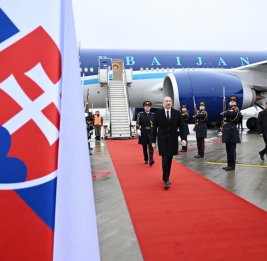 Президент Азербайджана Ильхам Алиев прибыл с официальным визитом в Словакию