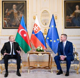 Состоялась встреча Президента Азербайджана Ильхама Алиева с Президентом Словакии в формате один на один