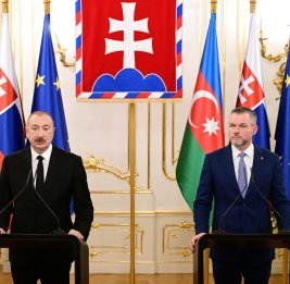 Президенты Азербайджана и Словакии выступили с заявлениями для прессы