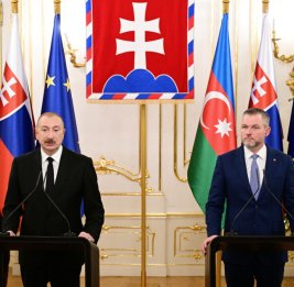 Президенты Азербайджана и Словакии выступили с заявлениями для прессы