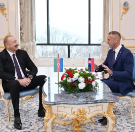 Президент Азербайджана провёл с председателем Нацсовета Словакии встречи один на один и в расширенном составе