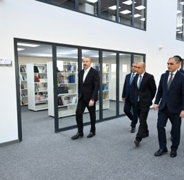 Глава государства принял участие в открытии здания факультета бизнеса и экономики Карабахского университета