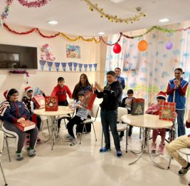 По инициативе Лейлы Алиевой в Мингячевирском детском неврологическом санатории организовано новогоднее празднество для детей