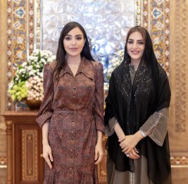 Вице-президент Фонда Гейдара Алиева Лейла Алиева встретилась в Маскате с первой леди Омана