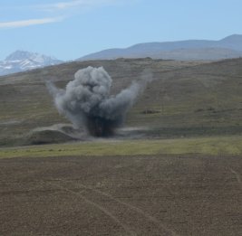 В Агдере в результате подрыва на мине пострадал один человек