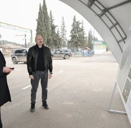 Президент Ильхам Алиев ознакомился с генпланом города Агдере